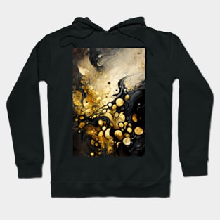 Sea foam with dynamic golden waves Hoodie